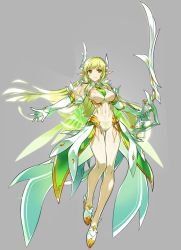 Rule 34 | 1girl, artist request, bad id, bad pixiv id, bodysuit, bow (weapon), breasts, cleavage, daybreaker (elsword), elbow gloves, elf, elsword, erolnu, full body, gloves, green eyes, green hair, green necktie, green wings, grey background, holding, holding bow (weapon), holding weapon, large breasts, legs, long hair, looking at viewer, necktie, official art, pointy ears, rena erindel, simple background, skin tight, smile, solo, thigh gap, transparent background, weapon, white bodysuit, white gloves, wings