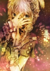 Rule 34 | 1boy, bad id, bad pixiv id, bracelet, chain, gas mask, gloves, highres, jewelry, kagamine len, male focus, mask, respirator, sikiasairo, solo, strap, vocaloid
