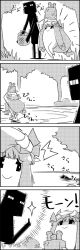 Rule 34 | 4koma, :d, ^^^, asphyxiation, basket, box, comic, commentary, drowning, empty eyes, enderman, forest, gameplay mechanics, greyscale, hat, highres, long hair, middle finger, minecraft, mob cap, monochrome, mushroom, nature, no humans, open mouth, patchouli knowledge, projected inset, shaded face, smile, sparkle, tani takeshi, thumbs up, touhou, translated, tree, trembling, yukkuri shiteitte ne, | |