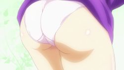 Rule 34 | 10s, 1girl, animated, animated gif, anime screenshot, ass, ass focus, ass shake, kuroki kurumi, panties, r-15 (series), screencap, shiny skin, underwear, white panties