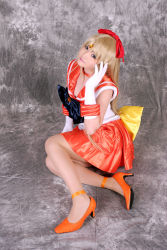 Rule 34 | aino minako, bishoujo senshi sailor moon, blonde hair, cosplay, high heels, mizuhara arisa, photo (medium), sailor venus, shoes