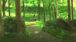 Rule 34 | forest, grass, kaitan, nature, no humans, original, ruins, scenery, tree