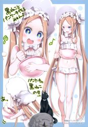 Rule 34 | 2girls, abigail williams (fate), abigail williams (swimsuit foreigner) (fate), abigail williams (swimsuit foreigner) (third ascension) (fate), absurdres, bare shoulders, bikini, blonde hair, blue eyes, bow, braid, braided bun, breasts, cat, colored skin, fate/grand order, fate (series), hair bun, hat, highres, long hair, mitre, multiple bows, multiple girls, natsume eri, navel, one-piece swimsuit, sidelocks, small breasts, smile, swimsuit, twintails, very long hair, white hair, white headwear, white one-piece swimsuit, white skin