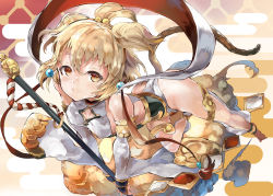 Rule 34 | 10s, 1girl, absurdres, andira (granblue fantasy), animal ears, anklet, bad perspective, barefoot, blonde hair, breasts, brown eyes, cleavage cutout, clothing cutout, cloud, detached sleeves, erune, feet, flying nimbus, granblue fantasy, hair ornament, has bad revision, has downscaled revision, highres, himuro shunsuke, jewelry, looking at viewer, md5 mismatch, monkey ears, monkey girl, monkey tail, poorly drawn, resolution mismatch, short hair, solo, source smaller, tail, toes