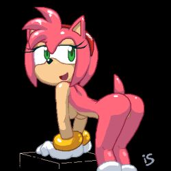 Rule 34 | 1girl, amy rose, animal ears, animal nose, arched back, arm support, artist name, ass, bent over, black background, body fur, boots, breasts, female focus, furry, furry female, gloves, green eyes, hairband, half-closed eyes, happy, jaggy lines, knee boots, kneepits, leaning forward, legs, legs together, looking back, oekaki, open mouth, partially visible vulva, pink fur, pink hair, red hairband, rockthebull, shiny skin, short hair, sidelocks, sideways mouth, signature, simple background, small breasts, smile, solo, sonic (series), tail, thighs, white footwear, white gloves