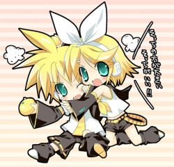 Rule 34 | 1boy, 1girl, blonde hair, brother and sister, chibi, kagamine len, kagamine rin, lowres, paco, siblings, twins, vocaloid
