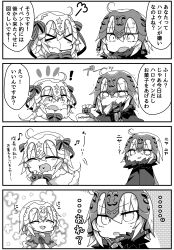 Rule 34 | &gt; &lt;, 3girls, 4koma, :d, ^ ^, absurdres, ahoge, bell, capelet, chibi, closed eyes, comic, commentary request, fate/apocrypha, fate/grand order, fate (series), gift, giving, greyscale, headpiece, highres, holding, jack-o&#039;-lantern, jako (jakoo21), jeanne d&#039;arc (fate), jeanne d&#039;arc (ruler) (fate), jeanne d&#039;arc alter (avenger) (fate), jeanne d&#039;arc alter (fate), jeanne d&#039;arc alter santa lily (fate), long hair, monochrome, multiple girls, multiple persona, open mouth, ribbon, short hair, smile, sweat, translation request
