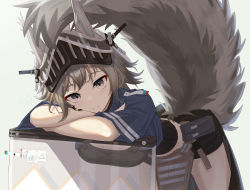 Rule 34 | 1girl, :t, animal ears, arknights, ashlock (arknights), ashlock (elite ii) (arknights), bent over, black pants, black shirt, breasts, brown eyes, brown hair, cleavage, closed mouth, clothing cutout, cowboy shot, female focus, looking at viewer, material growth, medium breasts, oripathy lesion (arknights), pants, shironekoban, shirt, short hair, short sleeves, simple background, solo, squirrel ears, squirrel girl, squirrel tail, sweatdrop, tail, tail through clothes, thigh cutout, visor (armor), white background