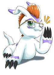 Rule 34 | 1other, digimon, digimon (creature), glasses, gomamon, highres, one eye closed, other focus, solo, wink