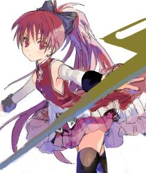 Rule 34 | 10s, 1girl, bad drawr id, bad id, black thighhighs, drawr, magical girl, mahou shoujo madoka magica, mahou shoujo madoka magica (anime), oekaki, sakura kyoko, simple background, sketch, solo, thighhighs, white background