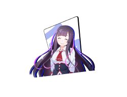 Rule 34 | 1girl, black eyes, black hair, game cg, long hair, m hold&rsquo;em, necktie, official art, solo, transparent background, watanabe akio