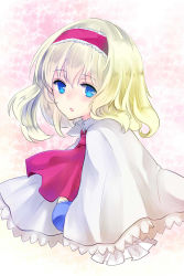 Rule 34 | 1girl, alice margatroid, ascot, blonde hair, blue eyes, bow, capelet, hair bow, highres, mimoto (aszxdfcv), open mouth, sash, solo, touhou