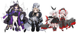 Rule 34 | + +, 4girls, absurdres, aged down, animal ear fluff, animal ears, azur lane, bare shoulders, beads, black footwear, black gloves, black kimono, black sleeves, blush, boots, breasts, brown hair, child, cloak, closed mouth, coat, cross hair ornament, detached sleeves, dishwasher1910, dress, elbow gloves, facial mark, fox ears, fox girl, fox tail, full body, fur-trimmed boots, fur-trimmed cloak, fur-trimmed jacket, fur-trimmed kimono, fur hat, fur trim, gloves, goggles, goggles on head, hair ornament, hair over shoulder, hair ribbon, hand on own hip, hat, highres, holding, holding sword, holding weapon, jacket, japanese clothes, jewelry, kimono, kronshtadt (azur lane), long hair, long sleeves, looking at viewer, low twintails, magatama, magatama necklace, mole, mole under eye, multicolored hair, multiple girls, multiple tails, musashi (azur lane), necklace, one eye closed, open mouth, panties, parted bangs, pleated skirt, prayer beads, prinz adalbert (azur lane), prinz heinrich (azur lane), purple panties, red eyes, ribbed shirt, ribbon, shirt, simple background, skirt, sleeveless, sleeveless dress, small breasts, smile, standing, streaked hair, sword, tail, thighhighs, twintails, underwear, v over eye, very long hair, weapon, whisker markings, white background, white cloak, white dress, white hair, white headwear