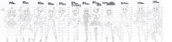 Rule 34 | 6+girls, absurdres, akai haato, akai haato (1st costume), aki rosenthal, aki rosenthal (1st costume), arm up, arms up, bad id, bad twitter id, character name, closed eyes, drill hair, full body, hair ornament, hat, height chart, height difference, highres, hololive, horns, kiyo (dualmoon), long hair, long image, looking at viewer, low twintails, mask, medium hair, midriff, minato aqua, minato aqua (1st costume), monochrome, multiple girls, murasaki shion, murasaki shion (1st costume), nakiri ayame, nakiri ayame (1st costume), natsuiro matsuri, natsuiro matsuri (1st costume), navel, one eye closed, oozora subaru, oozora subaru (1st costume), pantyhose, roboco-san, roboco-san (1st costume), shirakami fubuki, shirakami fubuki (1st costume), short hair, side ponytail, thighhighs, tokino sora, twin drills, twintails, virtual youtuber, wide image, yozora mel, yozora mel (1st costume), yuzuki choco, yuzuki choco (1st costume)