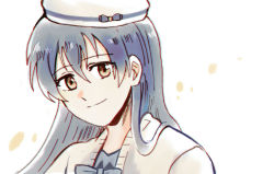 Rule 34 | 1girl, aqua dress, artist name, artist request, blue bow, blue hair, blush, bow, bowtie, breasts, buttons, collarbone, dress, feathers, female focus, hair between eyes, hair over shoulder, hat, hat bow, long hair, long sleeves, looking at viewer, love live!, love live! school idol festival, love live! school idol festival all stars, love live! school idol project, parted lips, plaid, plaid dress, pleated, pleated dress, smile, solo, sonoda umi, spring breeze (love live!), sweater, upper body, white background, white feathers, white hat, white sweater, yellow eyes
