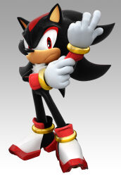 1boy 3d adjusting_clothes adjusting_gloves animal_ears animal_nose arm_up black_fur black_hair body_fur boots closed_mouth full_body furry furry_male gloves gradient_background grey_background hand_up long_hair looking_at_viewer male_focus mario_&amp;_sonic_(series) mario_&amp;_sonic_at_the_olympic_games multicolored_footwear multicolored_fur multicolored_hair neck_fur official_art red_eyes red_fur red_hair rocket_boots shadow_the_hedgehog sideways_mouth simple_background solo sonic_(series) spiked_hair standing streaked_hair third-party_source two-tone_hair white_fur white_gloves