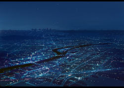 Rule 34 | city lights, cityscape, letterboxed, night, no humans, original, scenery, seo tatsuya, star (sky)