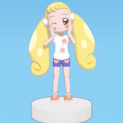 Rule 34 | 1girl, 3d, animated, animated gif, blonde hair, brown eyes, makihatayama hana, ojamajo doremi, snowkai (artist)