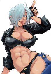 1girl angel_(kof) breasts large_breasts short_hair solo the_king_of_fighters