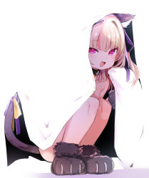 Rule 34 | 1girl, :d, absurdres, animal ears, animal hands, ass, blonde hair, blush, cat ears, cat tail, collar, flat chest, gloves, highres, looking at viewer, makaino ririmu, multicolored hair, nijisanji, nude, open mouth, paw gloves, paw shoes, pink hair, purple eyes, shoes, smile, solo, squatting, sweat, tail, twintails, two-tone hair, utsusumi kio, virtual youtuber