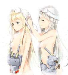 Rule 34 | 10s, 2girls, :3, after bathing, amatsukaze (kancolle), bad id, bad pixiv id, blonde hair, breasts, censored, closed eyes, convenient censoring, drying, drying hair, green eyes, hair censor, highres, kantai collection, long hair, multiple girls, nude, rensouhou-chan, rensouhou-kun, shimakaze (kancolle), silver hair, simple background, small breasts, smile, steam, tailam, towel, towel on head, white background, white towel, | |