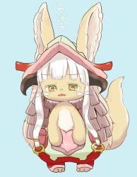 Rule 34 | 10s, brown eyes, rabbit, furry, made in abyss, nanachi (made in abyss), open mouth, short hair, wataboshi, white hair
