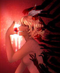 Rule 34 | kagamine rin, masa works design, nude, onibi, onibi series, piercing, red eyes, shikyou (onibi series), vocaloid