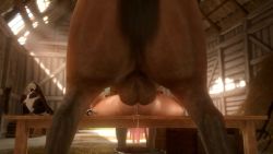 Rule 34 | 1girl, 3d, animal penis, animated, ass, bestiality, breasts, dead or alive, erection, hetero, highres, honoka (dead or alive), horse, horse penis, huge ass, huge penis, interspecies, large breasts, mating press, missionary, nipples, noname55, nude, penis, sex, size difference, sound, source filmmaker (medium), tecmo, uncensored, video