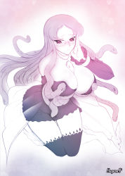 Rule 34 | 1girl, adjusting eyewear, black thighhighs, blush, breasts, glasses, haganef, huge breasts, large breasts, legs, medusa (queen&#039;s blade spiral chaos), miniskirt, monochrome, queen&#039;s blade, queen&#039;s blade spiral chaos, simple background, sketch, skirt, snake hair, solo, thigh gap, thighhighs, thighs