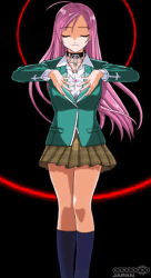 Rule 34 | 00s, 1girl, akashiya moka, pink hair, rosario+vampire, school uniform, solo