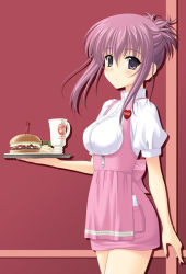 Rule 34 | 00s, 1girl, anna miller, chikage (sister princess), food, burger, masakichi (crossroad), sister princess, solo, waitress
