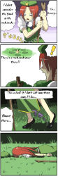 Rule 34 | 1girl, 4koma, comic, failure, female focus, hard-translated, hong meiling, long image, pageratta, tall image, third-party edit, touhou, translated