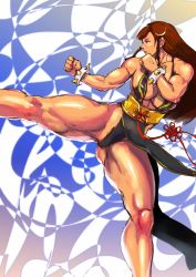 Rule 34 | 1girl, alternate costume, alternate hairstyle, ass, ass focus, bare legs, bare shoulders, braid, breasts, brown hair, capcom, chinese clothes, chun-li, curvy, hair ornament, highres, large breasts, leaning forward, leotard, leotard under clothes, lips, long hair, makeup, official alternate costume, pelvic curtain, shiny skin, sideboob, solo, standing, street fighter, street fighter v, thick thighs, thighs, wide hips