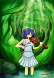 Rule 34 | 00s, clannad, dress, closed eyes, ichinose kotomi, instrument, solo, violin
