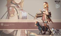 Rule 34 | 1girl, arknights, armor, bag, black footwear, black thighhighs, blonde hair, blue eyes, breasts, brown capelet, brown skirt, bubba (watson amelia), capelet, carrying, cat, character name, collared shirt, copyright name, deerstalker, detective, dog, dress shirt, from side, hair ornament, hat, high-waist skirt, highres, holding, hololive, hololive english, knee pads, long sleeves, looking at viewer, magnifying glass, medium breasts, miniskirt, necktie, parted lips, plaid, plaid skirt, pleated skirt, red necktie, robot, shirt, shoulder armor, shoulder carry, skirt, solo, suiiryu, syringe holster, thighhighs, virtual youtuber, walking, watson amelia, wellington (watson amelia), white shirt, zettai ryouiki, zoom layer