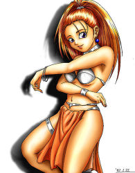 Rule 34 | 1girl, barbara (dq6), dancer&#039;s costume (dq), dragon quest, dragon quest vi, female focus, forehead, high ponytail, lowres, pelvic curtain, ponytail, red hair, solo
