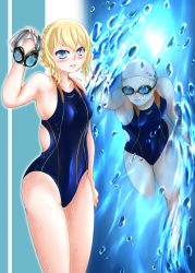 Rule 34 | 1girl, absurdres, azur lane, blonde hair, blue eyes, competition swimsuit, highres, one-piece swimsuit, renown (azur lane), speedo (company), swimsuit, tagme