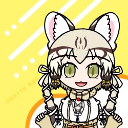 Rule 34 | animal costume, animal ear fluff, animal ears, cat ears, cat girl, cat tail, geoffroy&#039;s cat (kemono friends), highres, kemono friends, kemono friends v project, long hair, tail, twintails, virtual youtuber