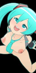 Rule 34 | 1girl, animated, animated gif, aqua eyes, aqua hair, breasts, girl on top, hair between eyes, hatsune miku, headset, long hair, mike inel, necktie, nipples, nude, paid reward available, simple background, solo, transparent background, vocaloid
