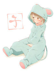 Rule 34 | 1girl, animal costume, animal ears, bad id, bad pixiv id, blush, brown eyes, brown hair, chinese zodiac, closed mouth, commentary request, dated, fake animal ears, fake tail, full body, hair between eyes, idolmaster, idolmaster cinderella girls, long hair, long sleeves, looking away, morikubo nono, mouse costume, mouse ears, mouse girl, mouse tail, puffy long sleeves, puffy sleeves, shadow, shoe soles, sitting, smile, solo, tail, uccow, white background, year of the rat