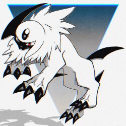 Rule 34 | 359yuyu, absol, animal focus, claws, creatures (company), forehead jewel, game freak, gen 3 pokemon, horns, nintendo, no humans, pokemon, pokemon (creature), red eyes, single horn, solo, white hair