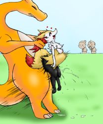 Rule 34 | 2boys, 2girls, artist request, ass, braixen, breasts, charizard, creatures (company), day care man (pokemon), doggystyle, furry, game freak, gen 1 pokemon, gen 6 pokemon, grabbing, grabbing from behind, grass, happy sex, hat, heart, medium breasts, motion lines, multiple boys, multiple girls, nintendo, nipples, old, old man, old woman, pokemon, pokemon (creature), pussy juice, red eyes, sex, sex from behind, size difference, smile, stomach bulge, tail, toes, vaginal, voyeurism