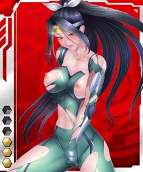 Rule 34 | 00s, 1girl, bodysuit, breasts, card (hr), card (medium), card (red-hr), female focus, green eyes, high ponytail, large breasts, lilith-soft, ponytail, solo, tagme, taimanin (series), taimanin asagi, taimanin asagi battle arena all card gallery, taimanin asagi kessen arena, torn clothes, yubashiri hayate, zol