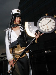 Rule 34 | aida yukiko, clock, cosplay, eclipse, highres, photo (medium), scythe, trickster (ntreev soft)