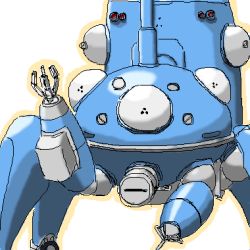Rule 34 | ghost in the shell, lowres, mecha, oekaki, robot, simple background, solo, tachikoma, tagme, white background