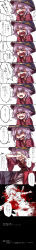 Rule 34 | 2girls, :d, ^ ^, absurdres, arrow (symbol), bad id, bad pixiv id, blood, blood on clothes, blush, bowl, bowl hat, bracelet, closed eyes, comic, crying, dress, fang, female focus, hat, highres, horns, japanese clothes, jewelry, kijin seija, kimono, long image, long sleeves, mini person, minigirl, multiple girls, needle, obi, object on head, open mouth, pointy ears, purple hair, red eyes, sash, short hair, short sleeves, smile, sobbing, sukuna shinmyoumaru, tall image, touhou, translation request, white background, wide sleeves, yudaoshan