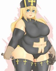 Rule 34 | blonde hair, blue eyes, breasts, fat, flail, hiro5452, huge breasts, morning star, pubic hair, tagme, weapon