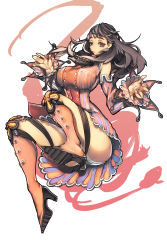 Rule 34 | 10s, 1girl, bad id, bad pixiv id, black hair, blade &amp; soul, boots, breasts, character request, detached sleeves, female focus, high heel boots, high heels, highres, honey bee (bancoth), knee boots, large breasts, long hair, outstretched arms, shrugging, solo