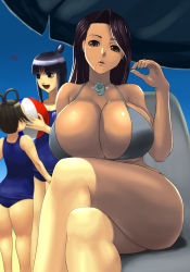 Rule 34 | 3girls, :d, ace attorney, age difference, artist name, ass, ball, bare shoulders, beach, beach umbrella, beachball, bikini, black hair, blue sky, breasts, child, cleavage, cousins, crossed legs, day, earrings, hair rings, hand up, happy, holding, huge breasts, jewelry, kneepits, lips, long hair, looking at another, looking at viewer, magatama, mature female, maya fey, mia fey, mole, mole under mouth, multiple girls, necklace, one-piece swimsuit, open mouth, outdoors, parted lips, pearl fey, school swimsuit, shade, shadow, short hair, siblings, sideboob, sidelocks, signature, sisters, sitting, sky, small breasts, smile, standing, string bikini, stud earrings, swimsuit, tenji, thighs, topknot, umbrella, underboob