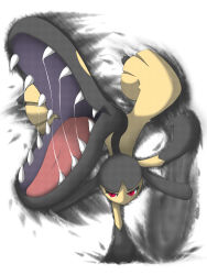 Rule 34 | absurdres, creatures (company), fangs, game freak, gen 3 pokemon, highres, horns, mawile, nintendo, no humans, pokemon, pokemon (creature), red eyes, single horn, teeth, tongue